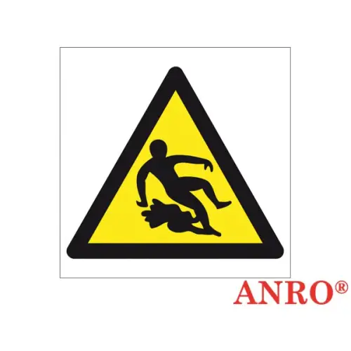 Znak BHP "Ostrzeżenie przed niebezpieczeństwem śliską powierzchnią" 200x200 płytka/folia samoprzylepna ZZ-15O Anro