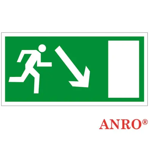 Znak ewakuacyjny "Kierunek do wyjścia drogi ewakuacyjnej" ZZ-46E Anro