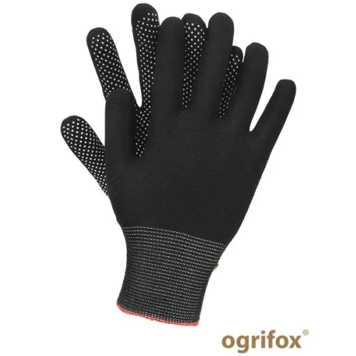 Rękawice ochronne z poliestru z jednostronnym nakropieniem OX-DOTUA OGRIFOX