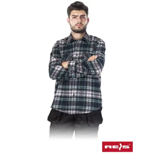 Koszula flanelowa męska w kratę KF- marki REIS