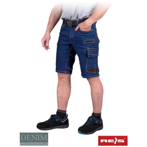Spodnie robocze do pasa z krótkimi nogawkami wykonane z jeansu JEANS303-TS marki REIS