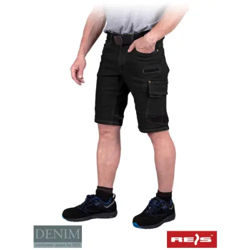 Spodnie robocze do pasa z krótkimi nogawkami wykonane z jeansu JEANS303-TS marki REIS