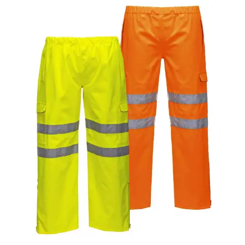Spodnie ostrzegawcze do pasa , wodoodporne , wiatroszczelne  S597 marki Portwest.
