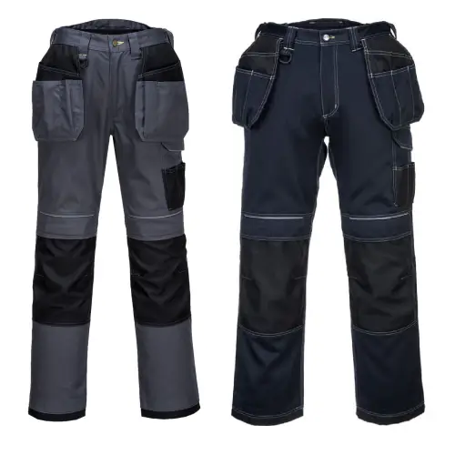 Spodnie robocze do pasa marki PORTWEST T602 z kieszeniami kaburowymi , plus NAKOLANNIKI