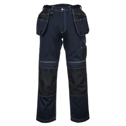 Spodnie robocze do pasa marki PORTWEST T602 z kieszeniami kaburowymi , plus NAKOLANNIKI
