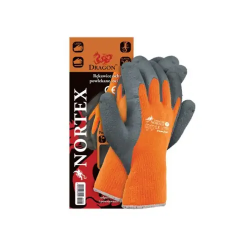 Rękawice ocieplane dziane akrylowe powlekane latexem NORTEX
