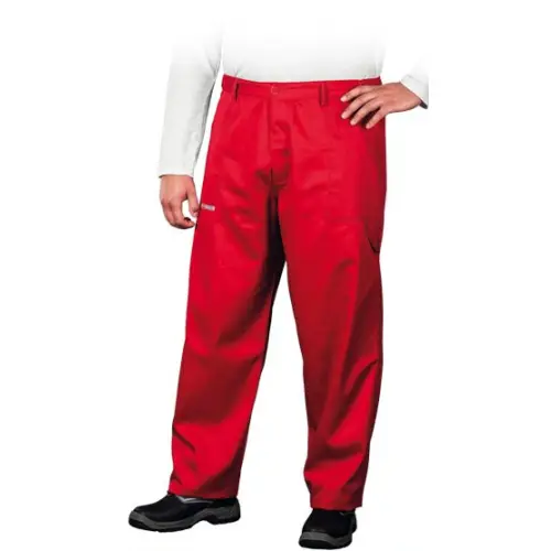 Spodnie Robocze Bawełniane do Pasa Multimaster MMSP czerwone REIS