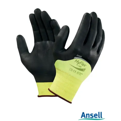 Antystatyczne bezszwowe rękawice ochronne HyFlex 11-402 RAHYFLEX11-402 YB  firmy Ansell