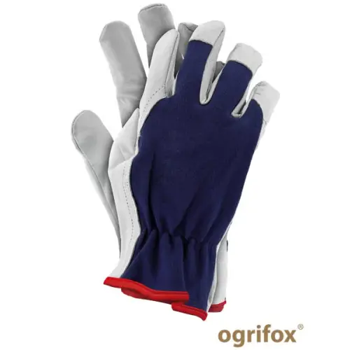 Rękawice ze skóry koziej ochronne wzmacniane skórzane Ogrifox OX-INPAK GW