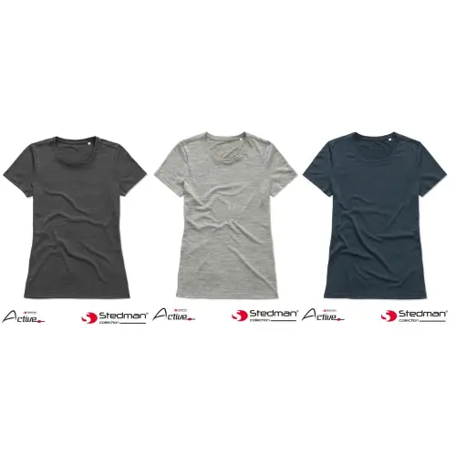 T-shirt dla kobiet SST8120,STEDMAN szybko schnący i oddychający.