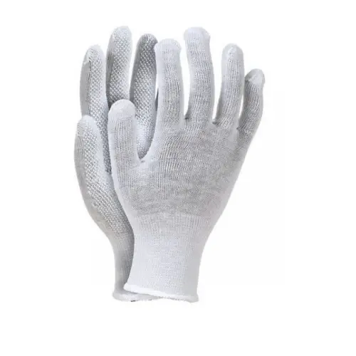 Rękawice robocze bawełniane  z nakropieniem firmy Reis RMICRONCOT