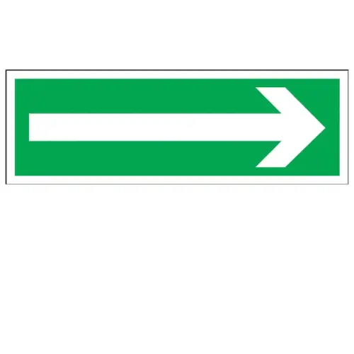 Znak BHP Ewakuacyjny Kierunek do wyjścia drogi ewakuacji.  100x300 Z-1E ANRO