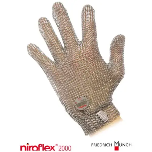 Rękawice metalowe antyprzecięciowe ze stali nierdzewnej RNIROX-2000 S