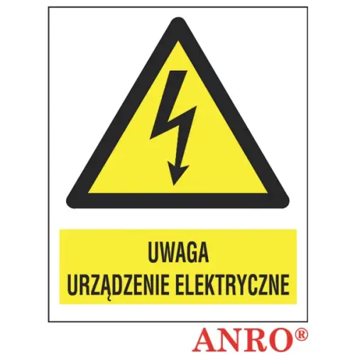 Znak elektryczny „Uwaga urządzenie elektryczne”. Z-10EOA