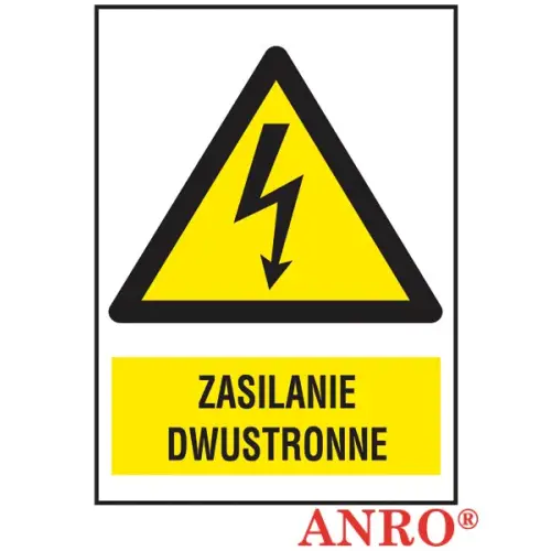 Znak elektryczny „Zasilanie dwustronne” Z7EOA