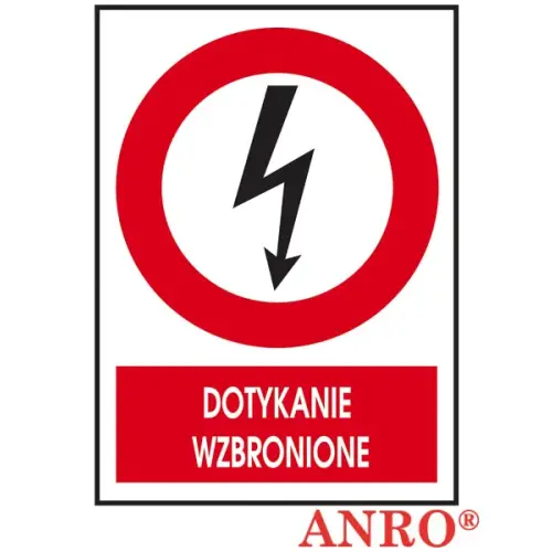 Znak elektryczny „Dotykanie wzbronione” Z-6EZA